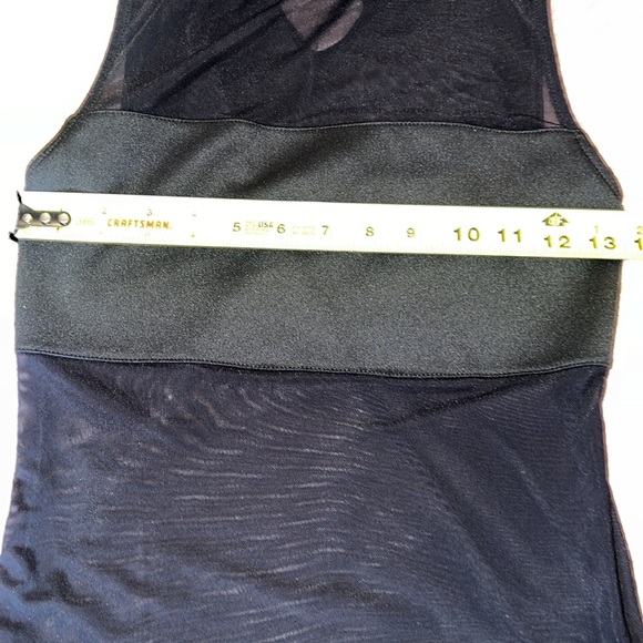 MIND CODE black mesh top with short turtle neck, size: SMALL NWOT. - Picture 12 of 17